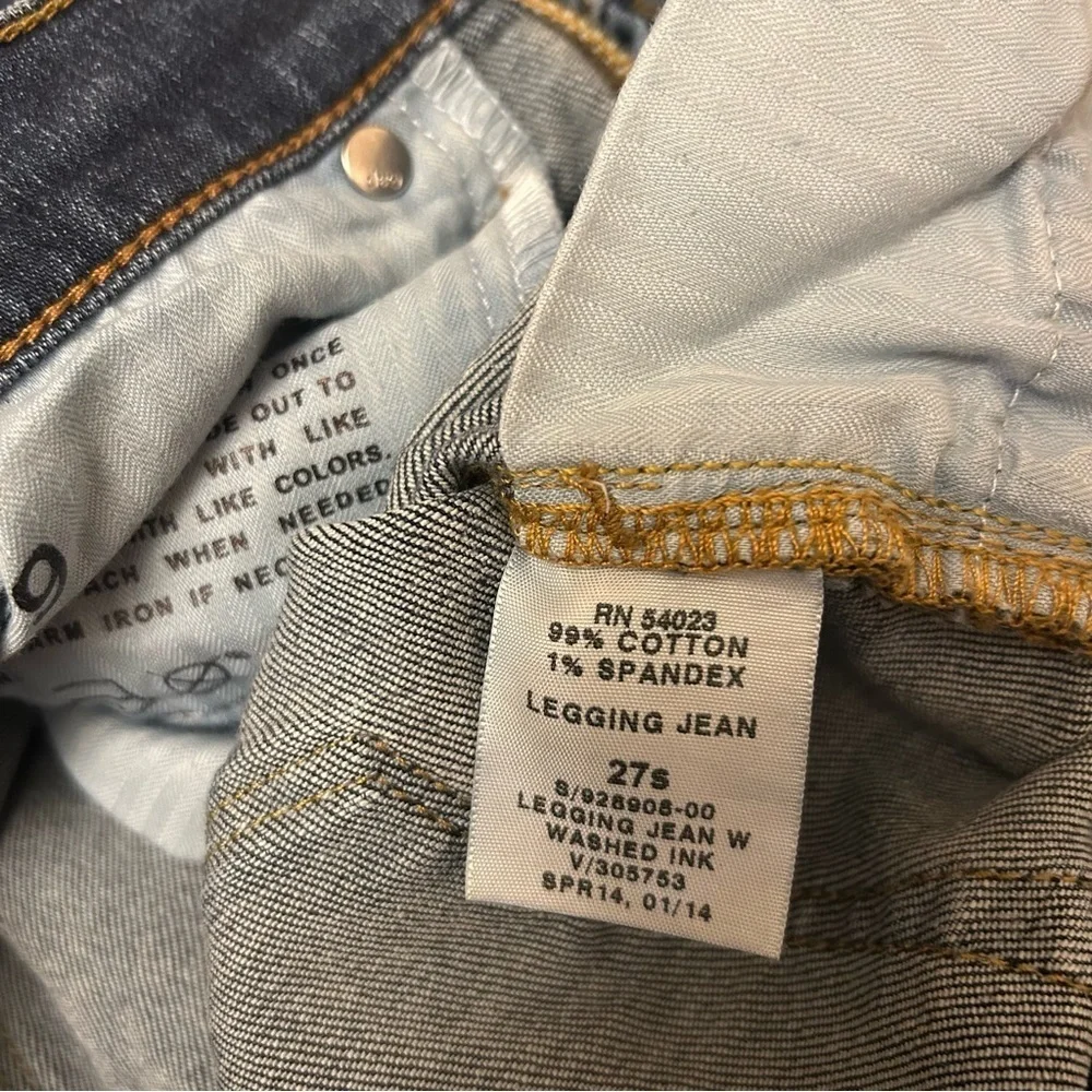 2 Pairs of Gap 1969 Legging Jeans in Stylish Blue and Dark Blue Size 27 Short - Picture 10 of 10